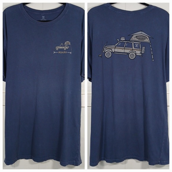 Roark Other - ROARK Shirt Premium Tee Artifacts Of Adventure Graphic Men's XL Cotton Blue SS